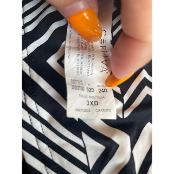 CAPTIVA + Bleu Rod Tankini Black And White Size 3XD - Picture 8 of 11